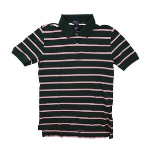 Polo Ralph Lauren Green Striped Short Sleeve Polo Shirt Boy's Large 14-16